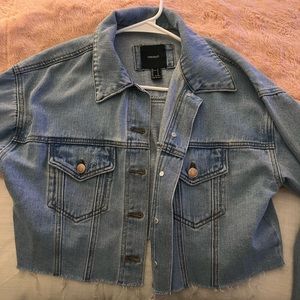 Cropped Jean Jacket with fringe